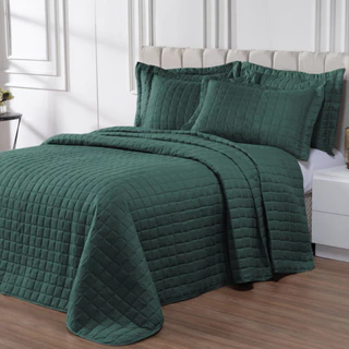 Cobre Leito Colcha + Porta Travesseiro 300 Fios Dupla Face Decoração Cama Casal Queen King Solteiro.