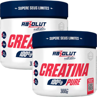 Kit 2x Creatina Monohidratada 100% Pura 300g - Absolut Nutrition