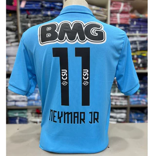 Camisa de Futebol Relíquia Santos F.C Retro Neymar Azul BB Modelo Renovado 2024 | Dry Fit - GRANDE OFERTA!