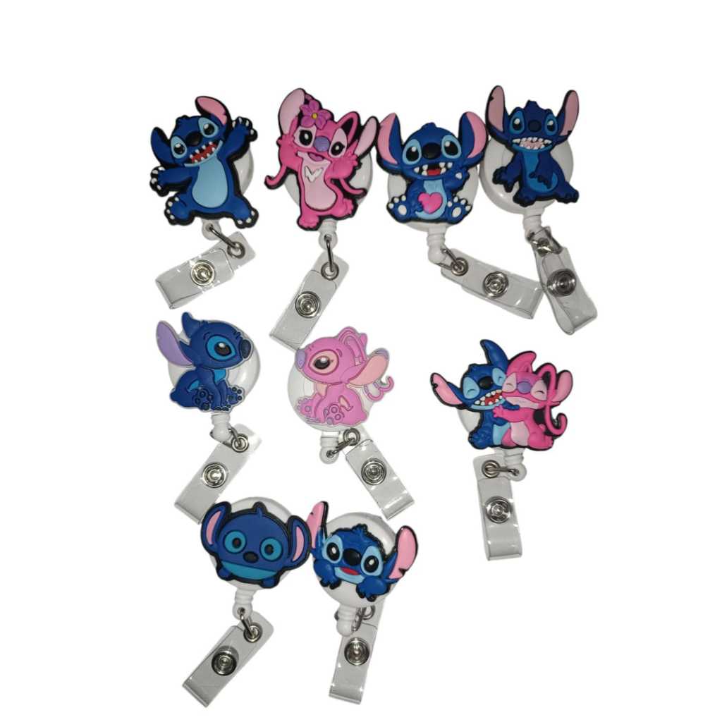 Porta Crachá Retrátil Personalizado Stitch Lilo Filme