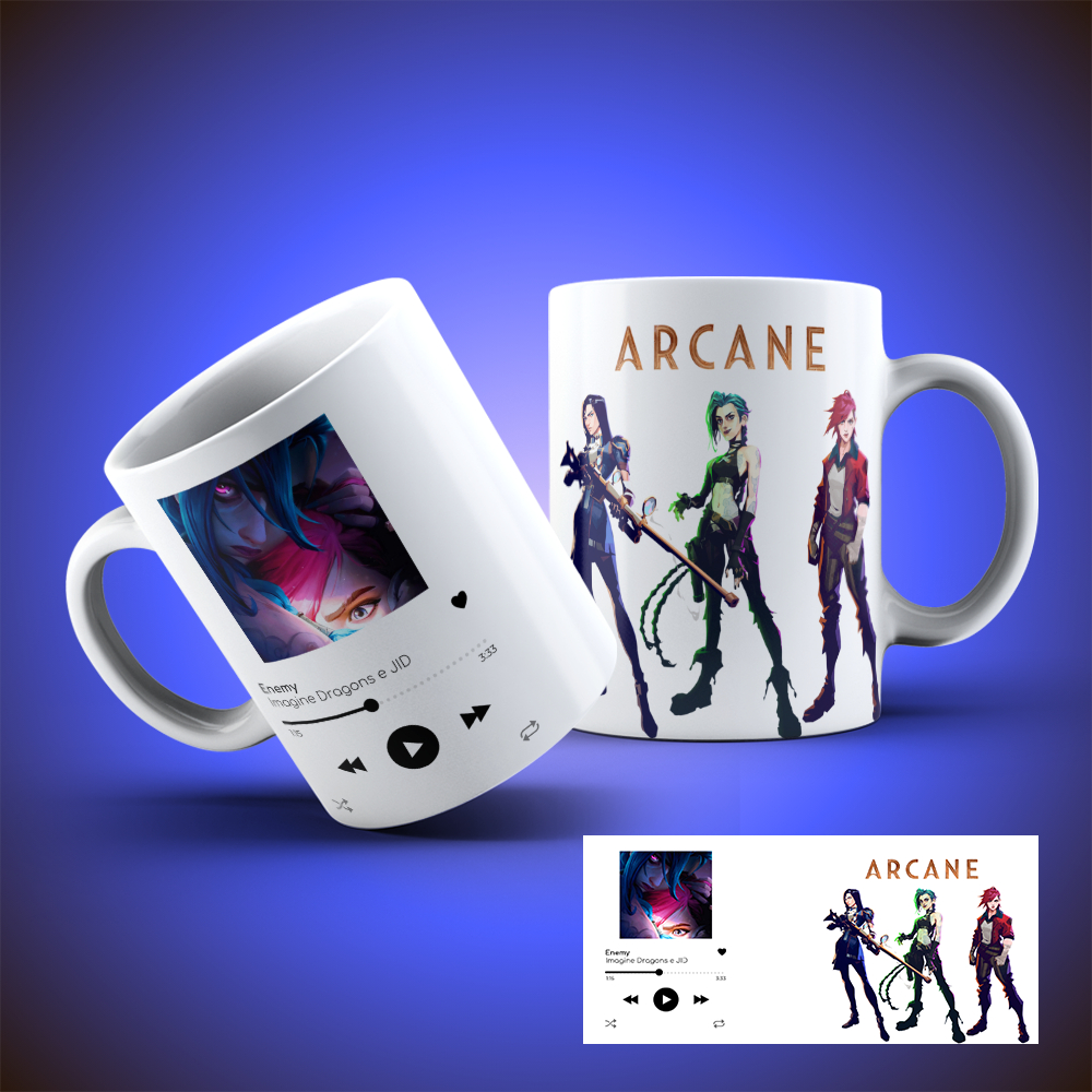 Caneca de Porcelana - Arcane | Jinx - Arcane 2