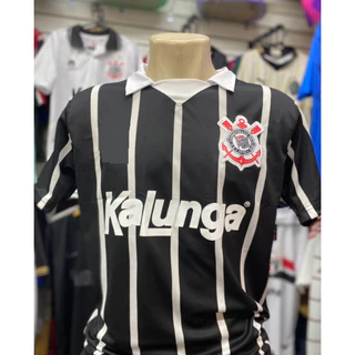 Camiseta de Time Especial Retro K.a.l.u.n.g.a Preta Reliquia Timão Fiel Masculina | Dry Fit - LIQUIDA-MK!