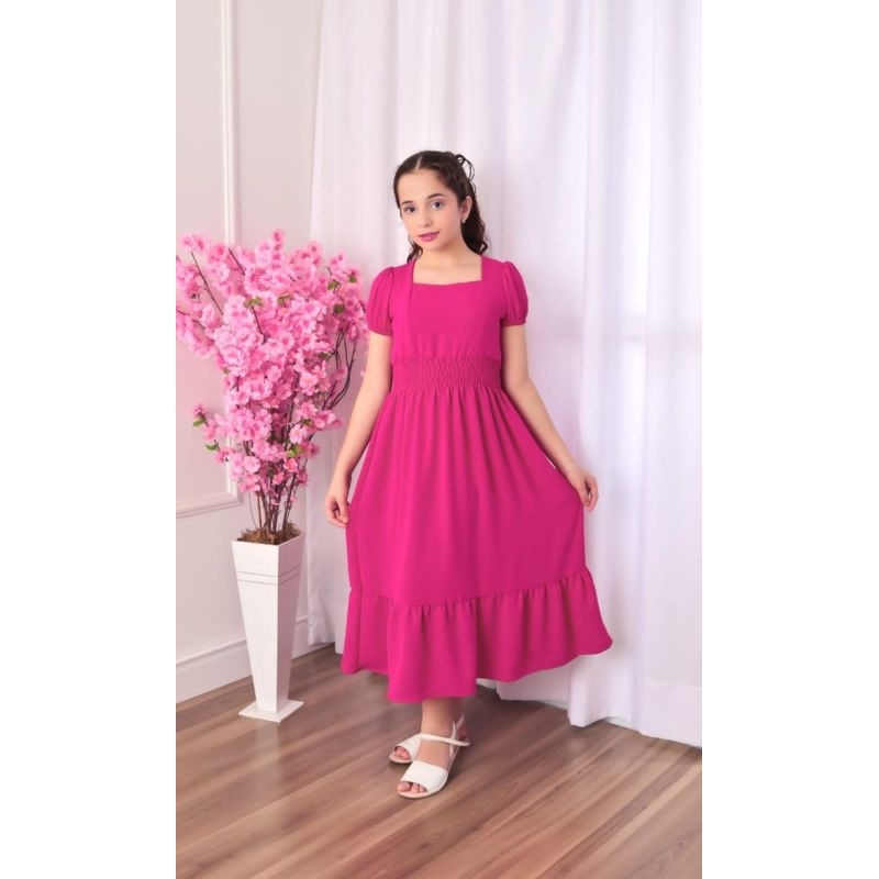 Infanto Juvenil Vestidos Evangelicos Infantil VESTIDO LONGO