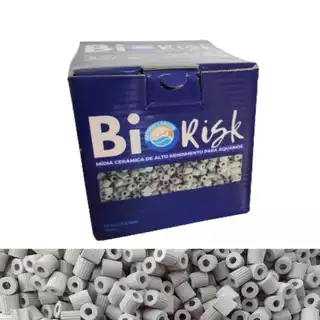 Midia Cerâmica Biológica Biorisk para aquarios 1l Trata 200 Litros