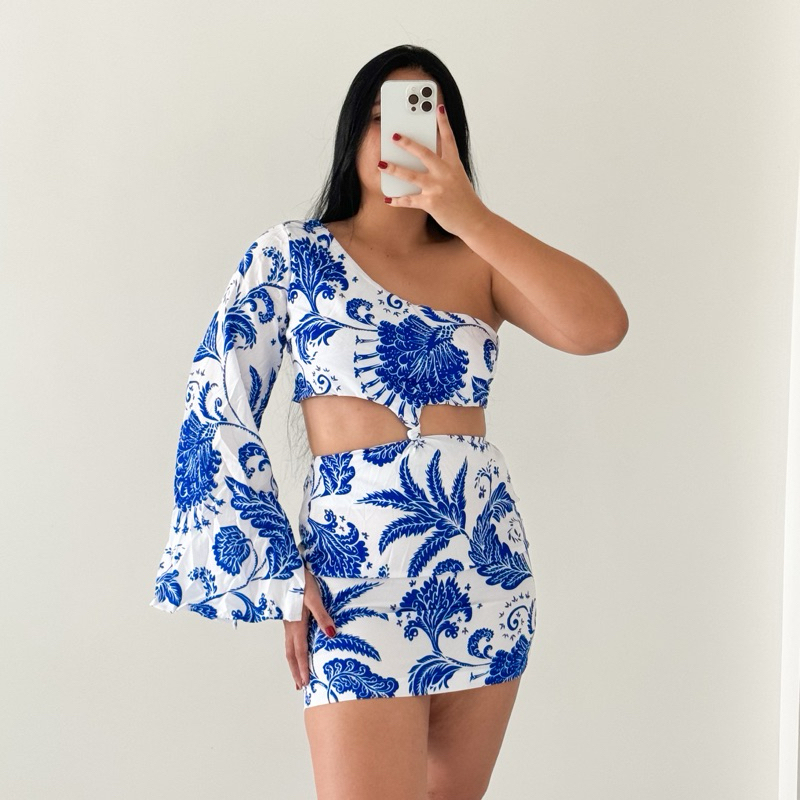 Vestido Estampado Paty Nordestina | Shopee Brasil