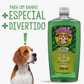 Shampoo Para Pet Dogão Neutro Pra Cachorro E Gato Xampu Condicionador Pet Shop Cães Gatos De 750 Ml