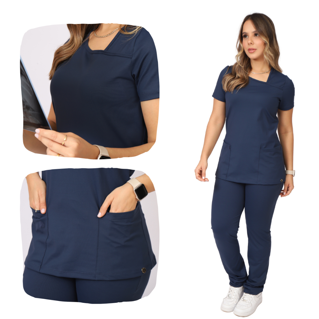 Conjunto Scrub Feminino Serenity Pijama Cirúrgico Uniforme Médico ...