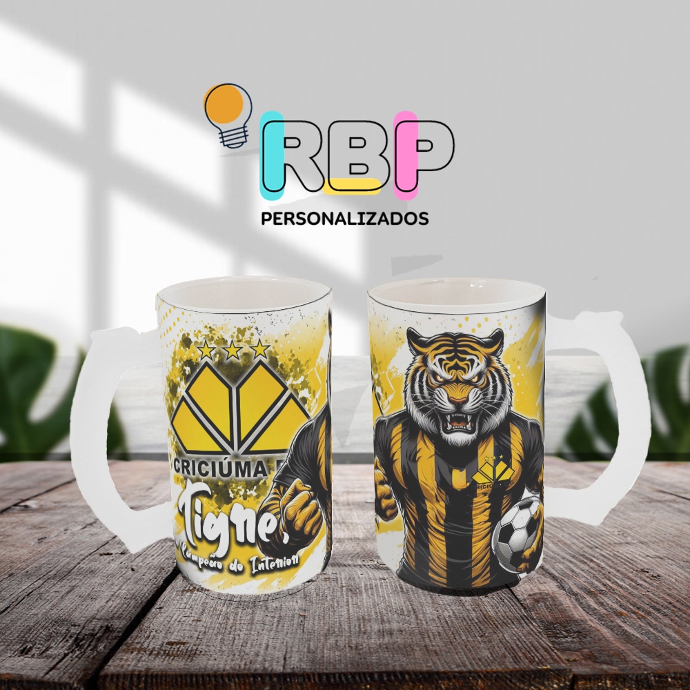 Caneca de Chopp Personalizada Mascote Guerreiro - Criciúma