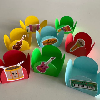 100 Forminhas para Doces Festa de Aniversário, Confeitaria, instrumentos musicais, bandinha em Oferta na Shopee