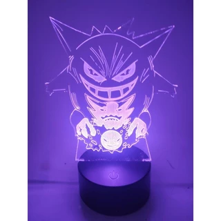 Luminária Pokém on Gen gar Evolução Led Abajur RGB com Controle Remoto Decorativa