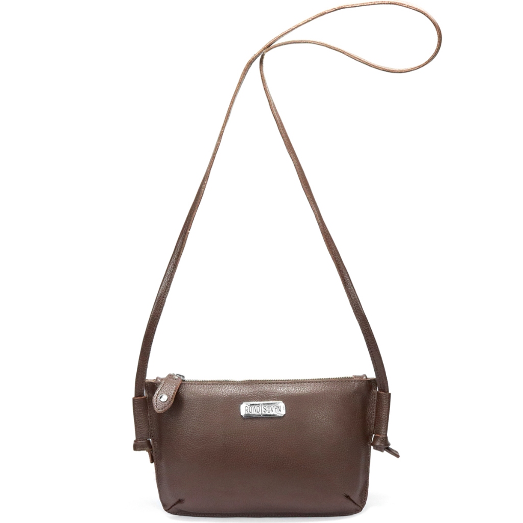 Bolsa Feminina Bolsinha Mini Bag Couro Legitimo Road Seven Alça