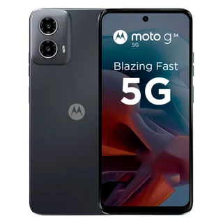 Smartphone Motorola Moto G34 5G Preto 128GB, 4GB + 4GB RAM Boost, Tela de 6.5", Câmera Dupla, Dolby Atmos, Android 14 e Processador Octa-core Original