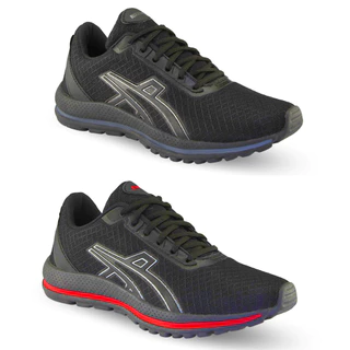 KIT 2 Pares Tênis Masculino RXN Preto Esportivo Academia Caminhada Corrida 34 - 43