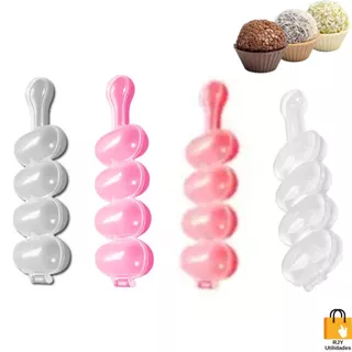 Boleador De Docinhos Com 4 Cavidades Enrolador Brigadeiros Beijinho Prático Barato