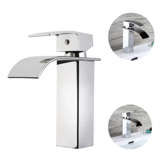 Torneira para Banheiro Lavabo Cascata Monocomando Misturador Cromado