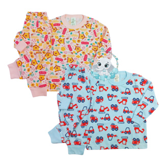 Pijama Infantil Manga Longa de Frio Menino Menina Tamanhos 1 2 3 Estampados em Oferta na Shopee