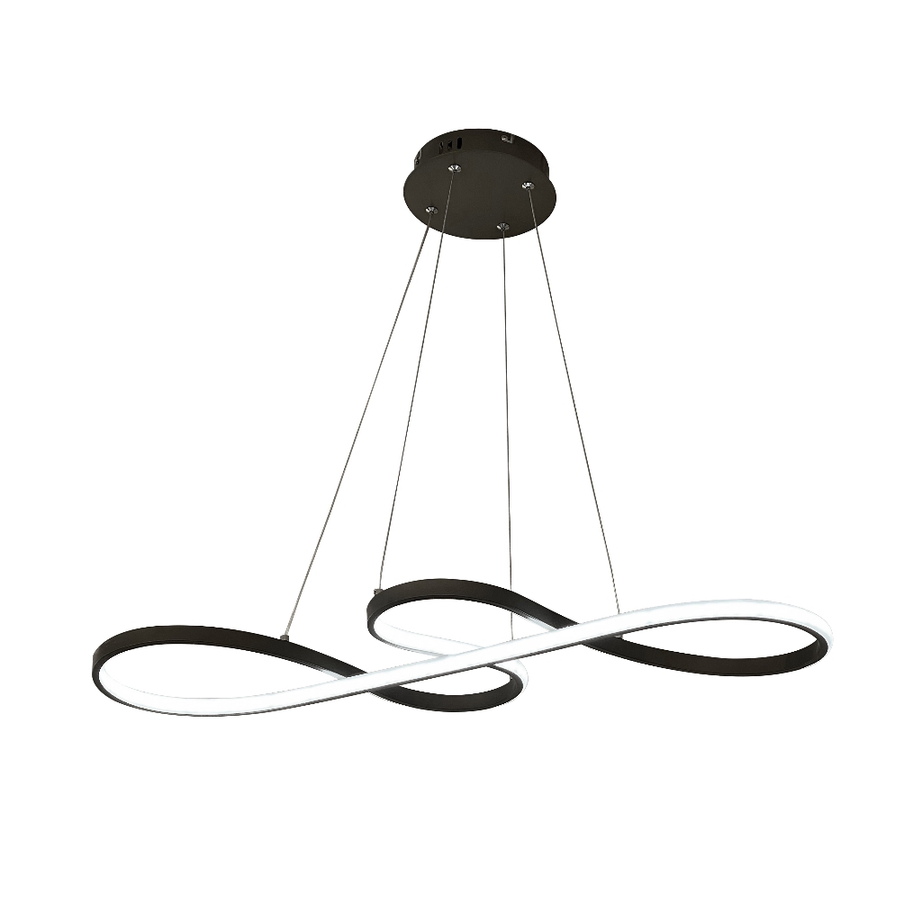 Lustre Pendente Led Design Moderno 3 Em 1 Bivolt Cor Grafite