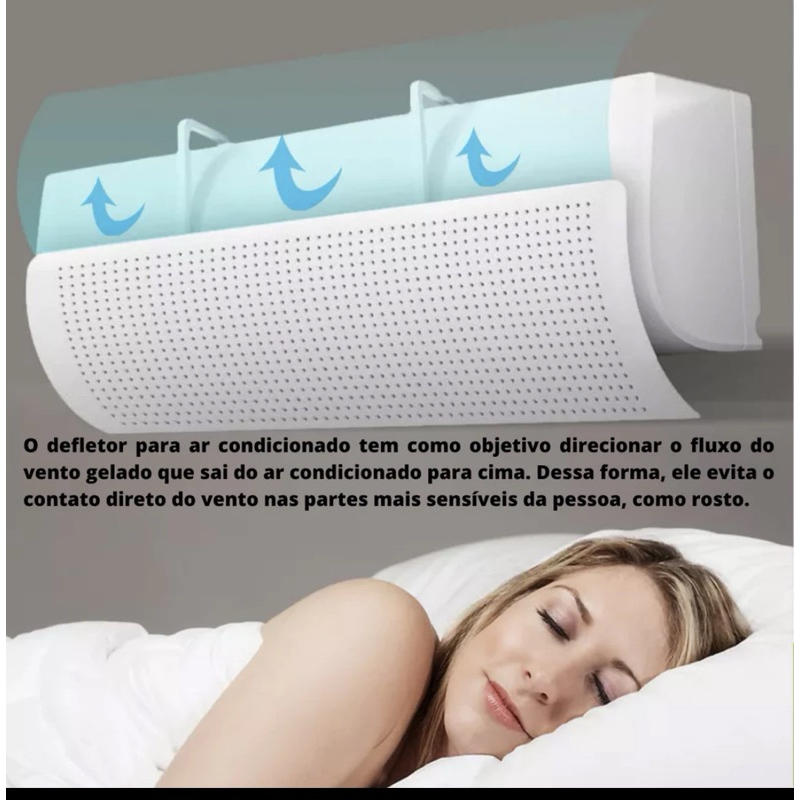 DEFLETOR PARA AR CONDICIONADO DE PLASTICO AJUSTAVEL 180º 90X27CM ...