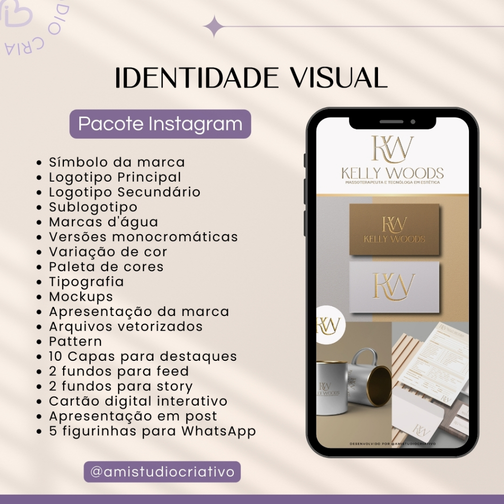 Criar Logotipo Logomarca Criação de Logo Personalizado Criar Marca Profissional Identidade Visual Pacote Instagram