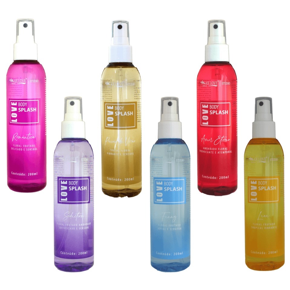 Body Splash Seduction Max Love mais body splash paixao de verão max love kit
