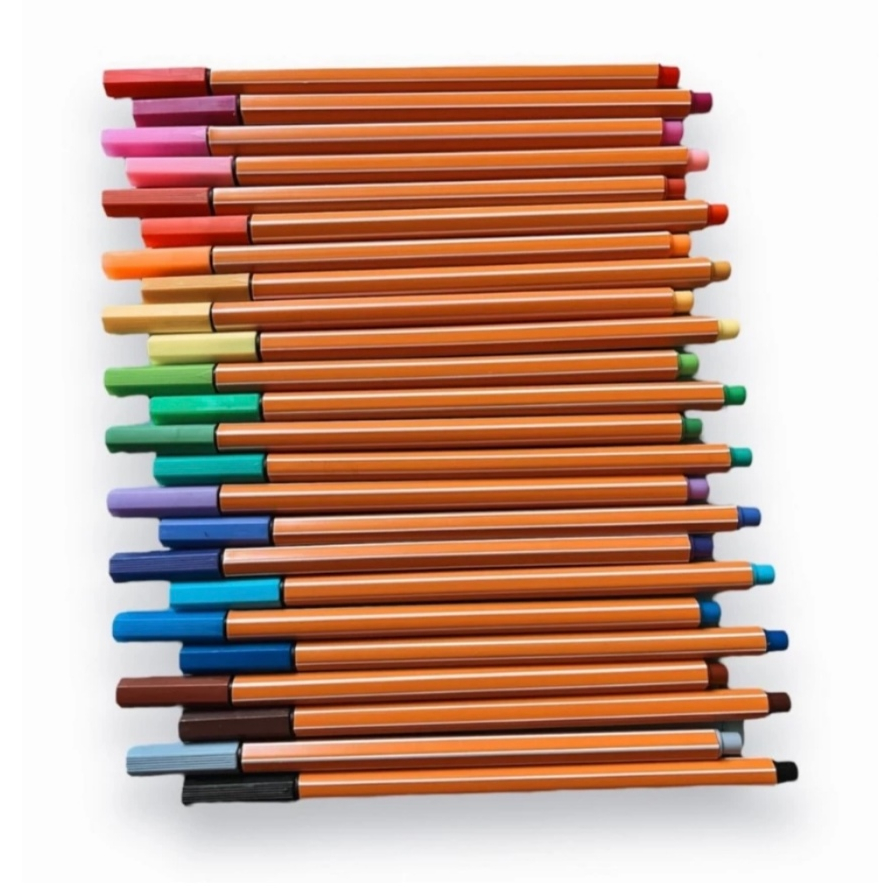 Kit de Canetas Ponta Fina Coloridas com 6/12/18/24 Cores Fine Line 0 ...