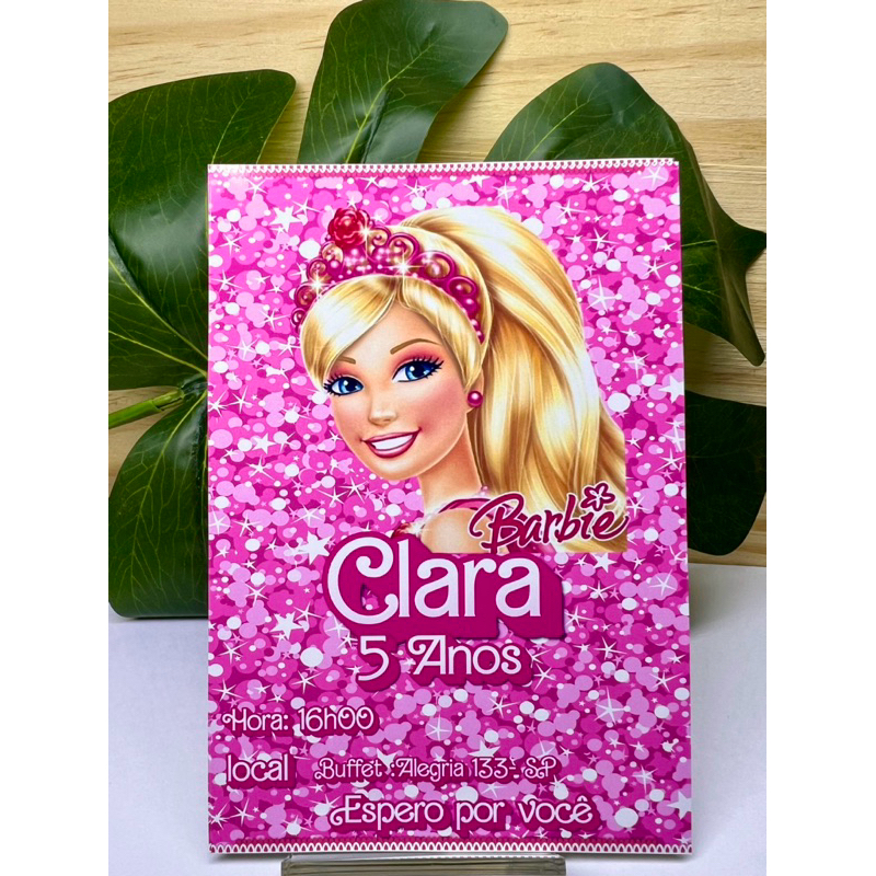 CONVITE INFANTIL DE ANIVESÁRIO BARBIE LUXO, Shopee Brasil