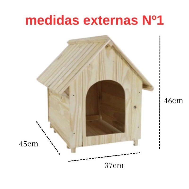 Casinha de Madeira N1,N2,N3,N4 Para Cachorros Cães Feito de Madeira Pinus