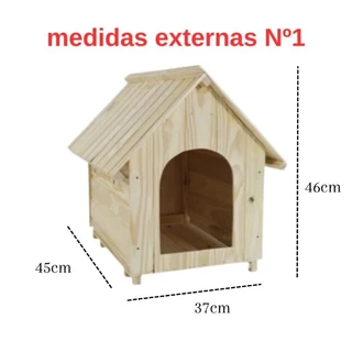 Casinha de Madeira N1,N2,N3,N4 Para Cachorros Cães Feito de Madeira Pinus