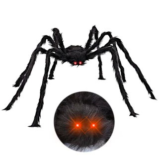 Aranha Peluda Grande Gigante Peluciada Decoração Halloween Enfeite De Porta