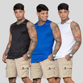 Kit 2 Regatas Masculinas Esportivas Dryfit