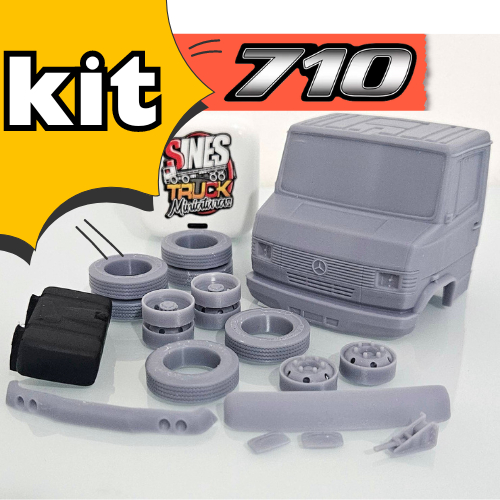 KIT MINI CABINE E ACESSÓRIOS MB 710 ESCALA 1/32