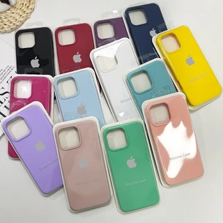 Capa macia de silicone líquido simples premium para iPhone XR 11 11 Pro Max ins estilo original à prova de quedas net capa de telefone vermelha