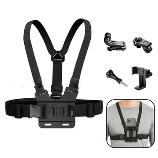 Suporte de Celular Gopro Peitoral Peito Ajustável Câmera Para Esportivo Moto Bike