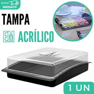 Porta Frios Queijo Presunto Com Tampa Acrílica Transparente