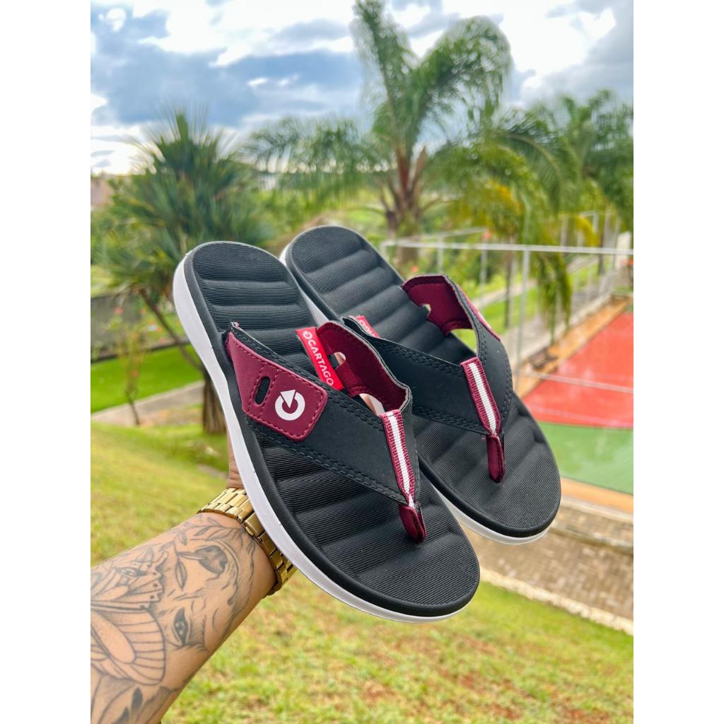 Volcom Chinelo Masculino Reclinável, Azul Combinado, 38, Combo Azul - Novo