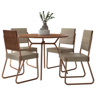 Conjunto Sala de Jantar 4 Cadeiras San Francisco Carraro