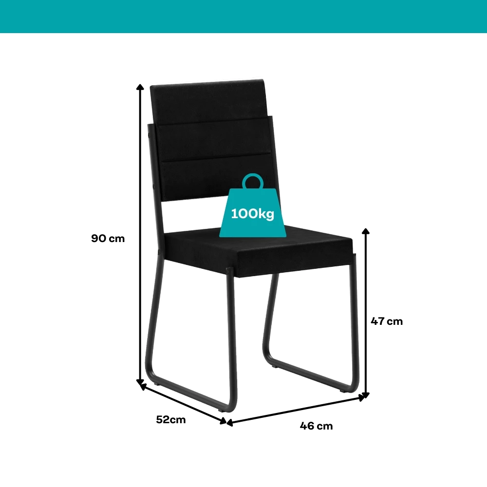 Conjunto Sala de Jantar com Mesa e 6 Cadeiras Fenix Carraro