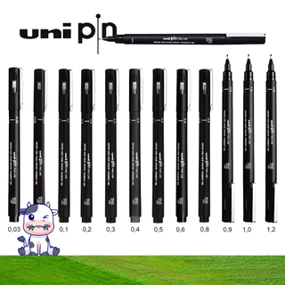 Caneta Uni Pin Fine Line Técnica Nanquim Preta Uni-Ball Marcador Ponta Ultrafina Para Trabalhos Arte Esboços Stencils Desenhos Técnicos Profissionais Caligrafias Preenchimentos