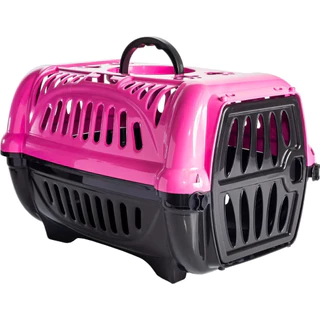 Caixa Transporte Para Gatos Coelho Cão Pequeno Nº1 Cor Rosa