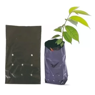 Saco Para Mudas de Plástico Preto - 100 unidades Qualidade e Resistência para o Crescimento das Suas Plantas