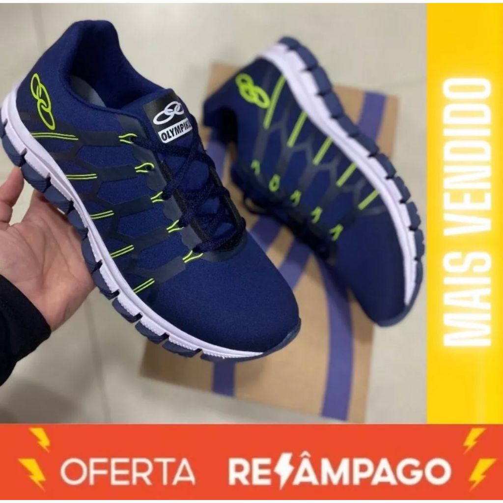 Tênis Olymp Masculino Confortável Dia a Dia Academia