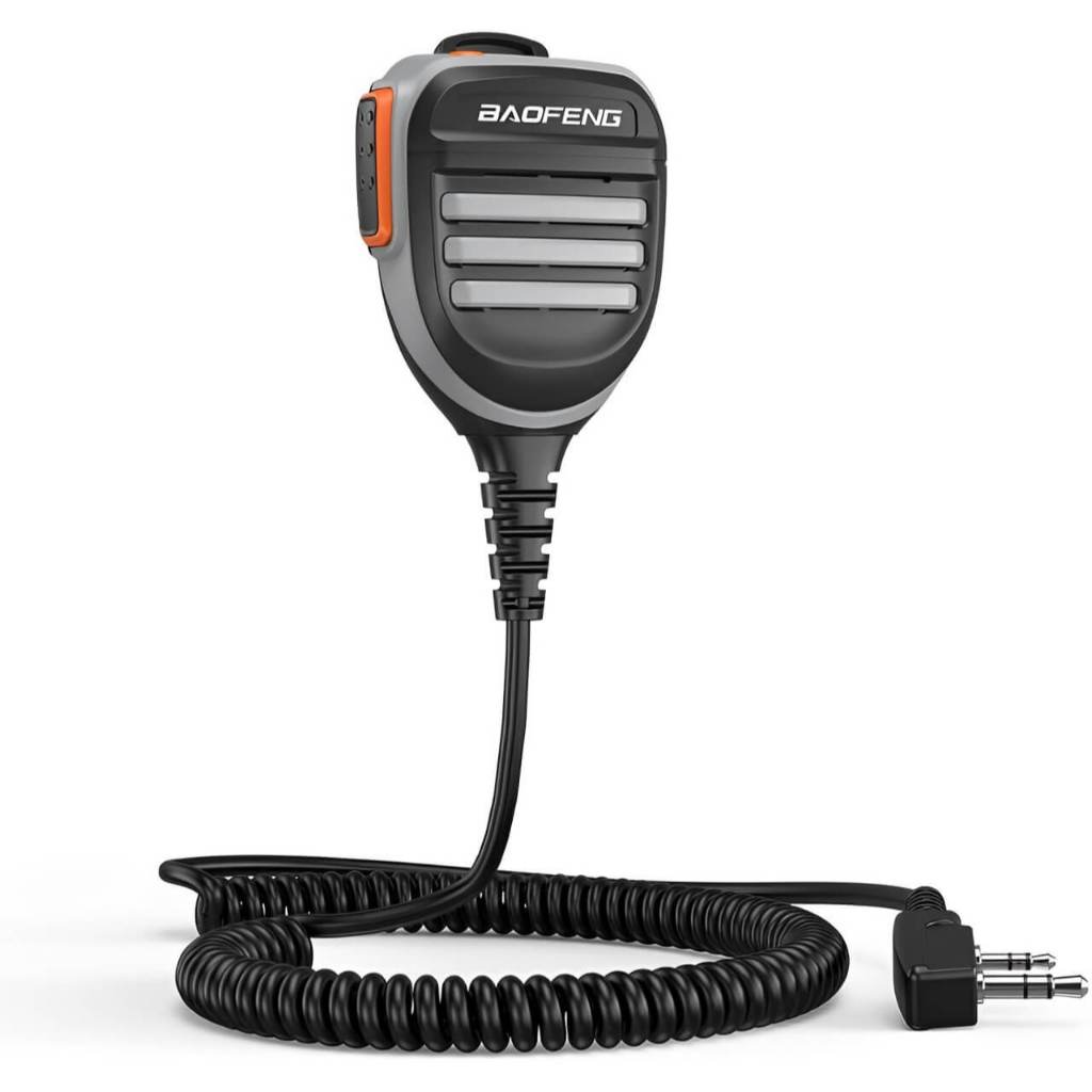 Microfone PTT MIC Profissional Para Rádio Comunicador Baofeng - Original com NF-e