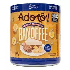 Pasta de Amendoim Sabor Banoffee Banana Sem Adição de Açucar – 500G - Adorô!