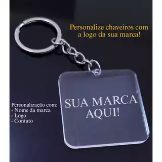CHAVEIRO PERSONALIZADO COM SUA MARCA - PERSONALIZE COM NOME E CONTATO DA SUA LOJA