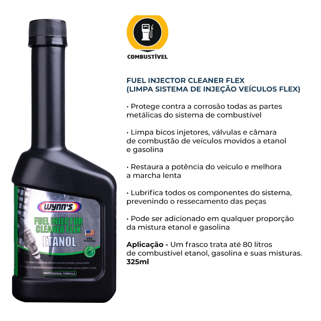 Limpa Bico Injetor Wynns Fuel Injector Cleaner Flex 325ml | Shopee