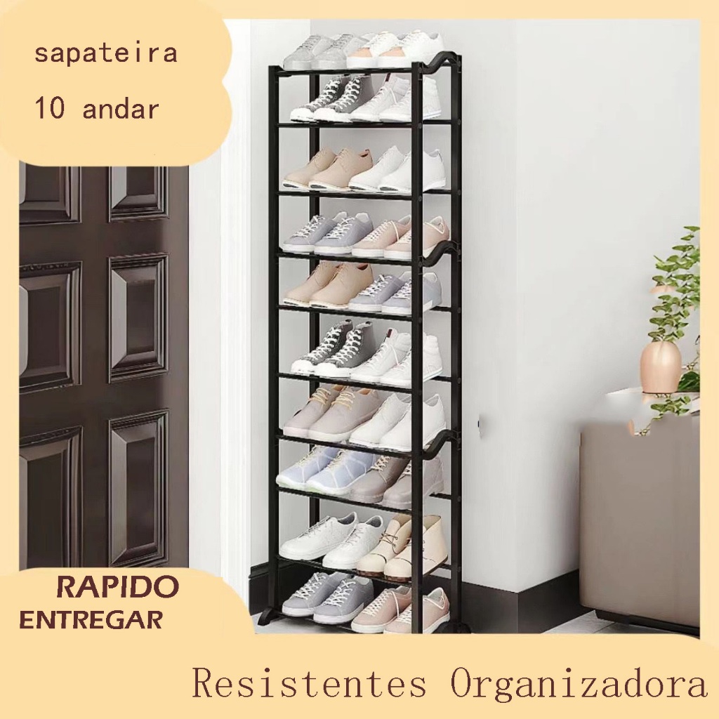 Sapateira 30 Pares com 10 Andares Sapatos Desmonta Resistentes Organizadora