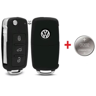 Capa Carcaça Chave Canivete Vw G6 Gol Fox Golf Polo Saveiro + Bateria