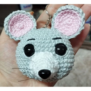RATINHO AMIGURUMI CROCHÊ CHAVEIRO RATO FOFO