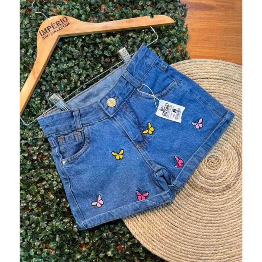 SHORT JEANS INFANTIL MENINA ALTA QUALIDADE
