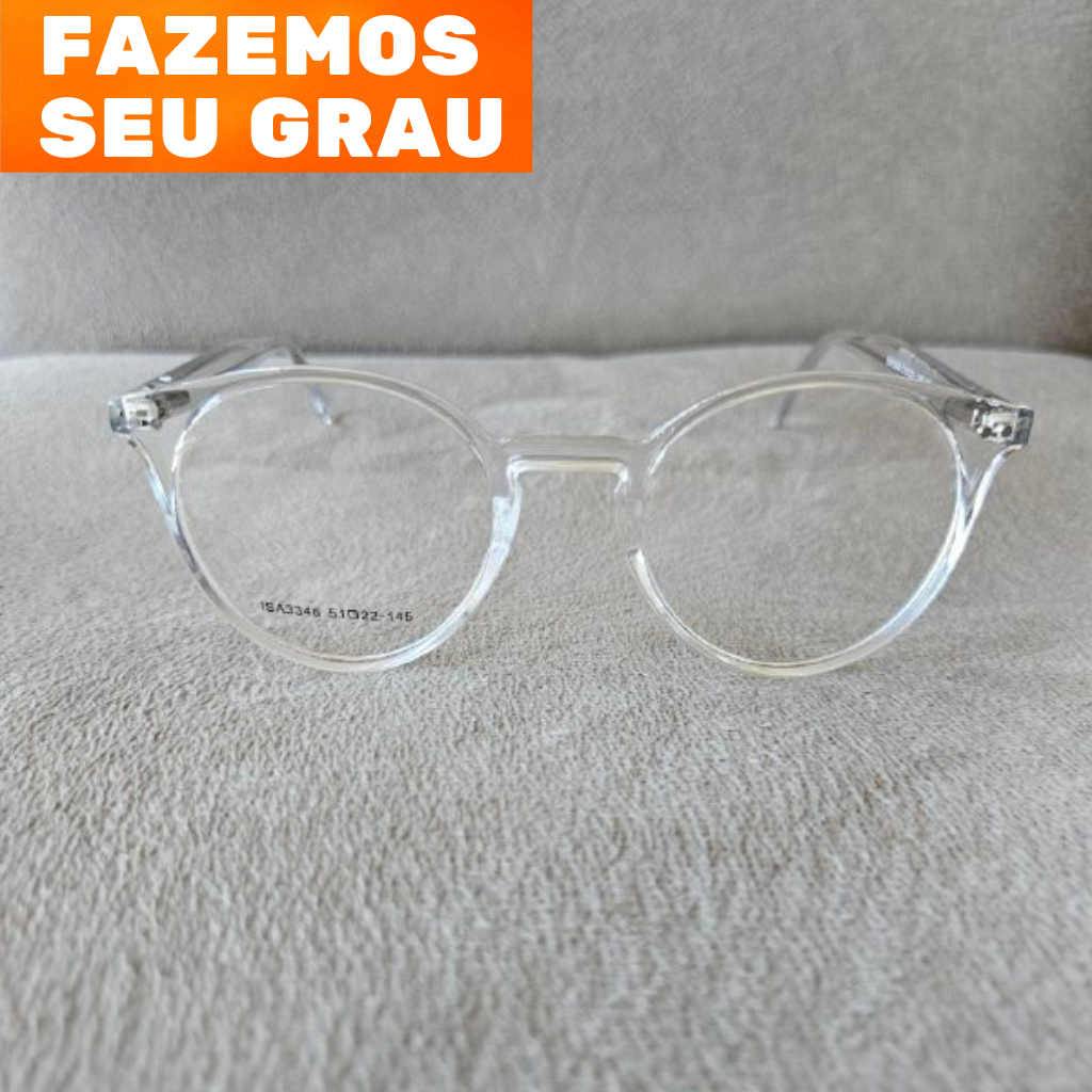 Armação para óculos redonda masculina ou feminina para modelo masculino unissex feminino isa3346